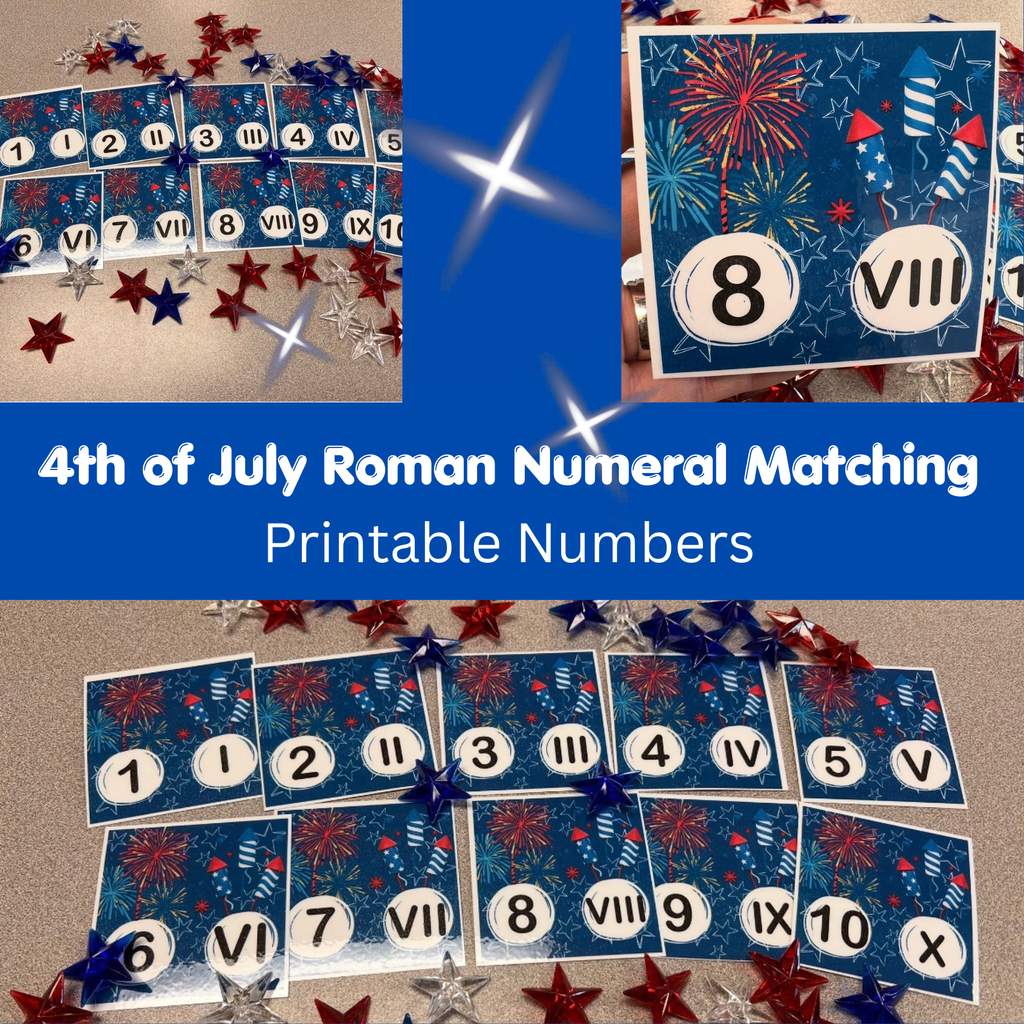 4th of July Roman Numeral for Counting Digital ONLY