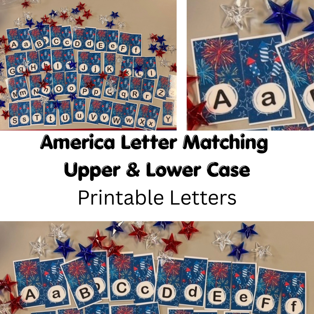 4th of July Fireworks & Rockets ABC Matching DIGITAL PRODUCT