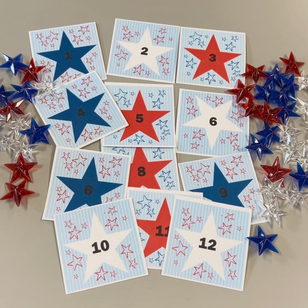 4th of July Stars Numbers (Printed, Cut, and Laminated!) (Copy)