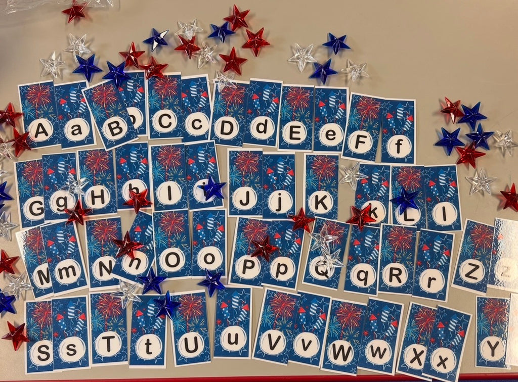 4th of July Fireworks & Rockets ABC Matching (Printed, Cut, and Laminated!)